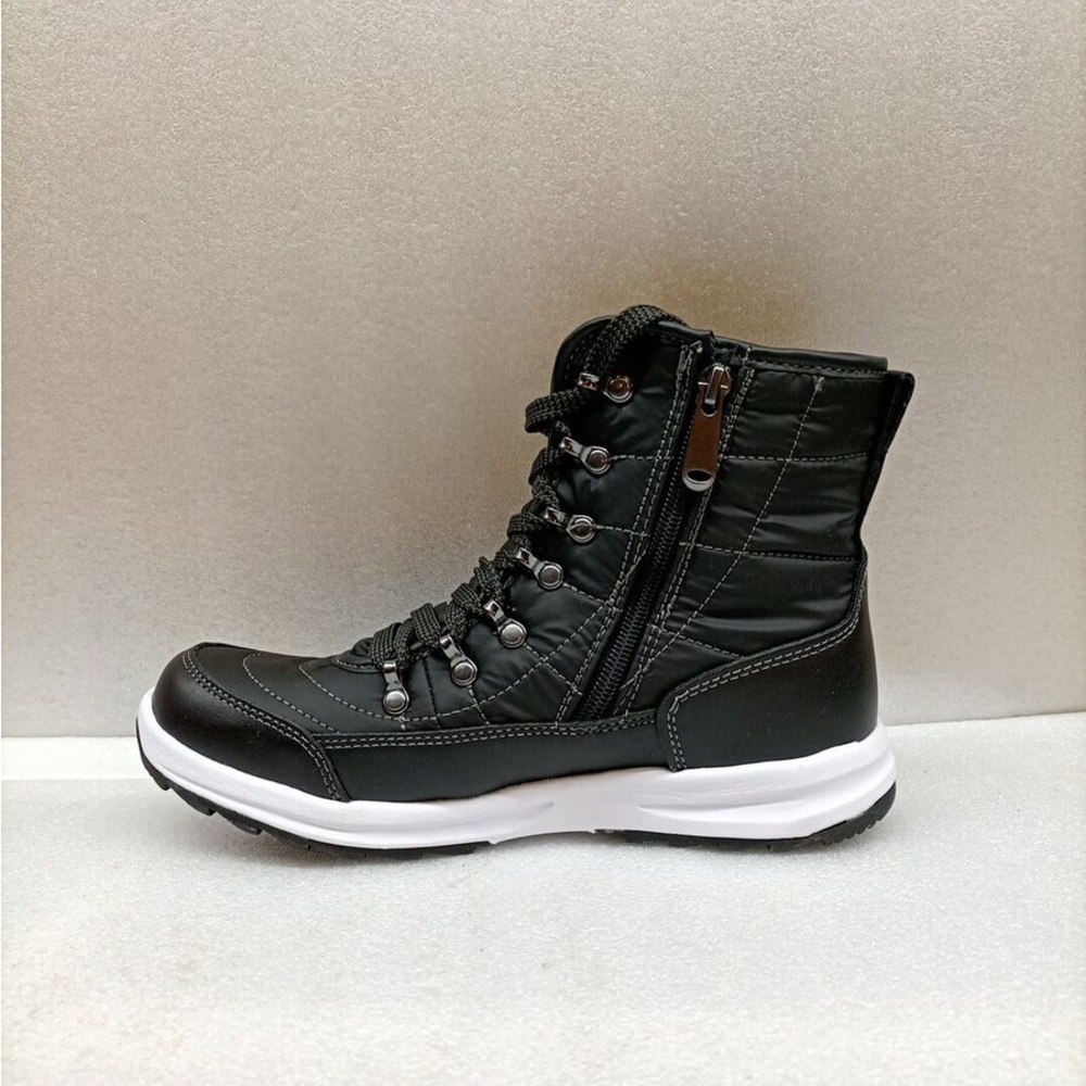 NIB Weatherproof Katie Boot Lace & Zip Water Repellent 1132649 Black Size 10